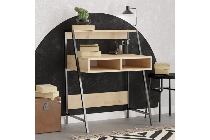 Chass Skrivbord 50x79 cm - Ek/Svart - Möbler - Bord & matgrupper - Kontorsbord - Skrivbord