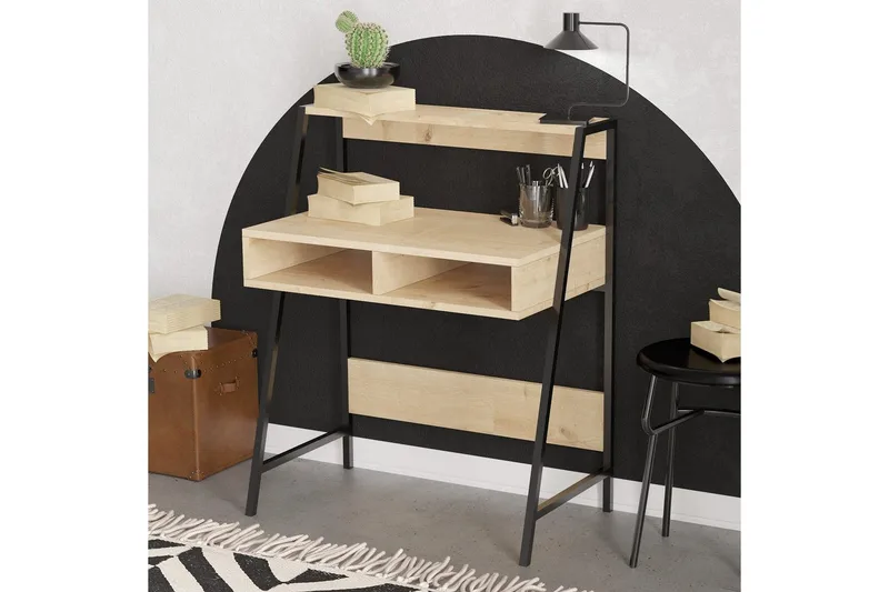 Chass Skrivbord 50x79 cm - Ek/Svart - Möbler - Bord & matgrupper - Kontorsbord - Skrivbord