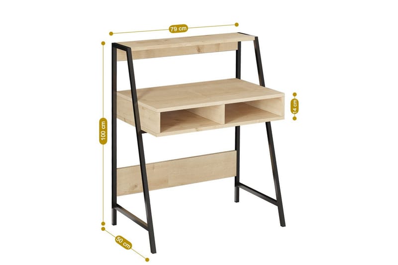 Chass Skrivbord 50x79 cm - Ek/Svart - Möbler - Bord & matgrupper - Kontorsbord - Skrivbord