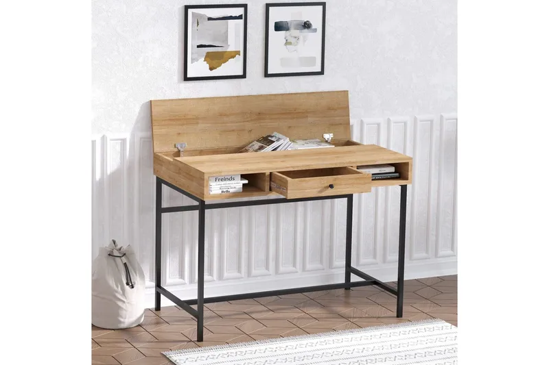 Cladells Skrivbord 60x100 cm - Ek/Svart - Möbler - Bord & matgrupper - Kontorsbord - Skrivbord