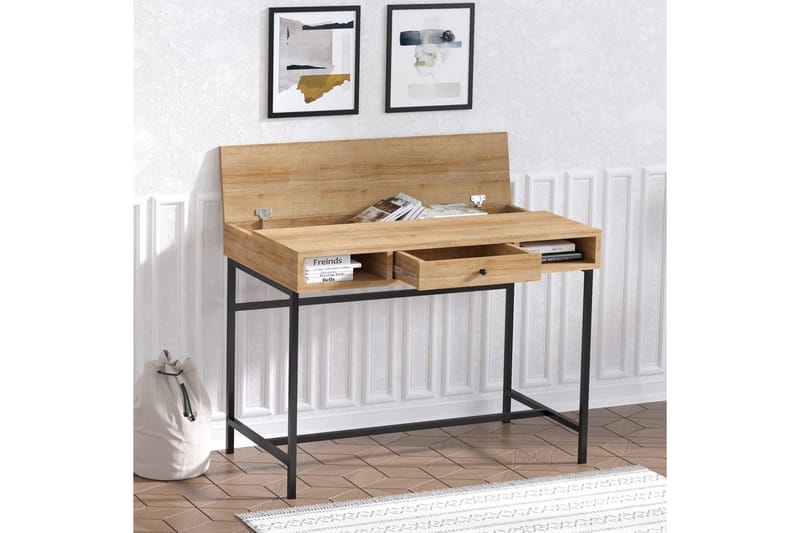 Cladells Skrivbord 60x100 cm - Ek/Svart - Möbler - Bord & matgrupper - Kontorsbord - Skrivbord