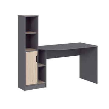 Dalenor Skrivbord 150x140x60 cm - Antracit/Valnöt - Möbler - Bord & matgrupper - Kontorsbord - Skrivbord