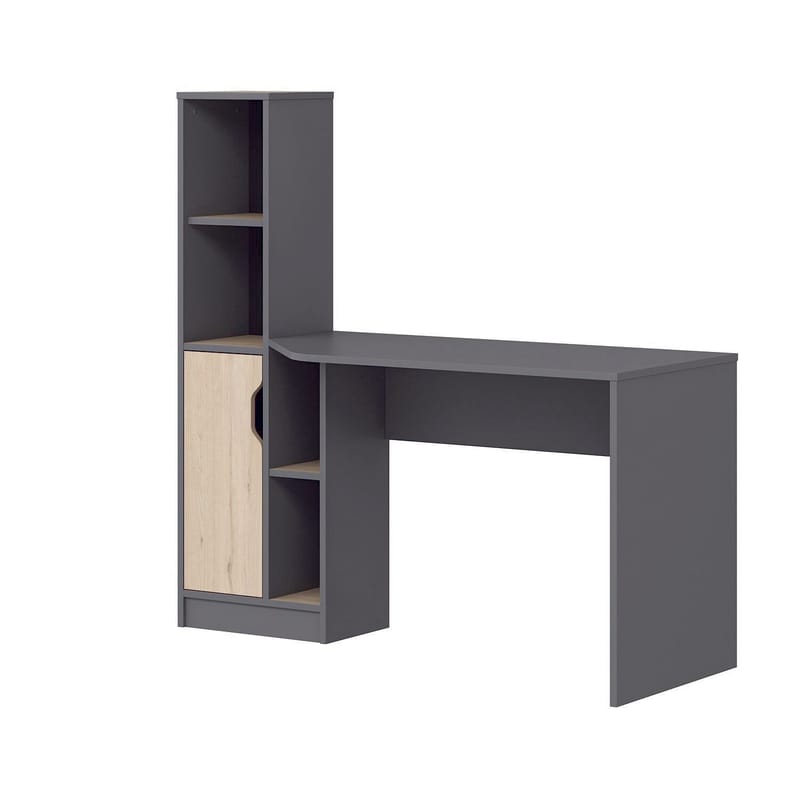 Dalenor Skrivbord 150x140x60 cm - Antracit/Valnöt - Möbler - Bord & matgrupper - Kontorsbord - Skrivbord