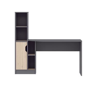 Dalenor Skrivbord 150x140x60 cm - Antracit/Valnöt - Möbler - Bord & matgrupper - Kontorsbord - Skrivbord