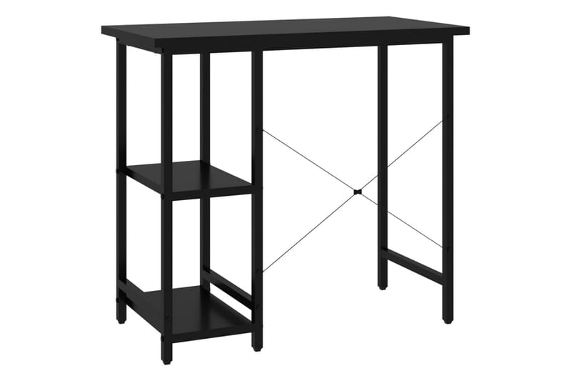 Datorbord svart 80x40x72 cm MDF och metall - Svart - Möbler - Bord & matgrupper - Kontorsbord - Skrivbord