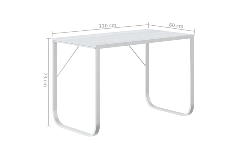 Datorbord vit 110x60x73 cm spånskiva - Vit - Möbler - Bord & matgrupper - Kontorsbord - Skrivbord
