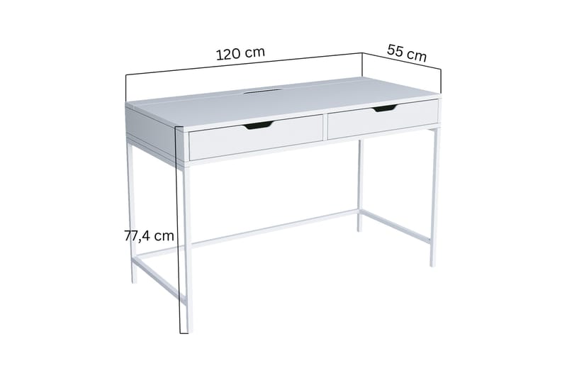 Durusu Skrivbord 55x120 cm - Vit - Möbler - Bord & matgrupper - Kontorsbord - Skrivbord