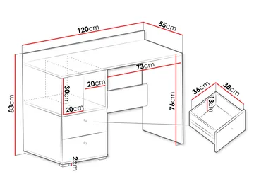 Edson Skrivbord 120 cm - Möbler - Bord & matgrupper - Kontorsbord - Skrivbord