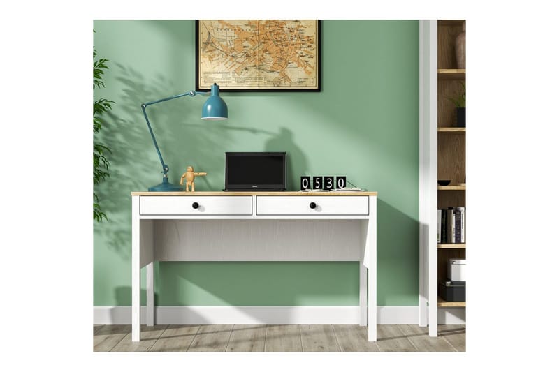 Erlen Skrivbord 60x120 cm - Natur/Vit - Möbler - Bord & matgrupper - Kontorsbord - Skrivbord