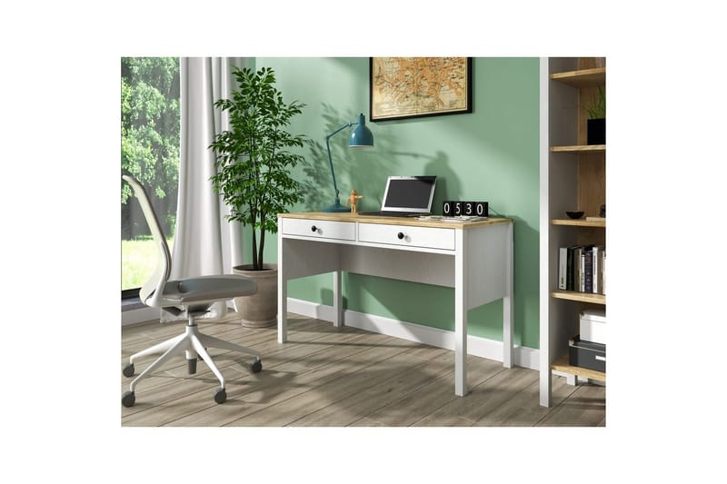 Erlen Skrivbord 60x120 cm - Natur/Vit - Möbler - Bord & matgrupper - Kontorsbord - Skrivbord