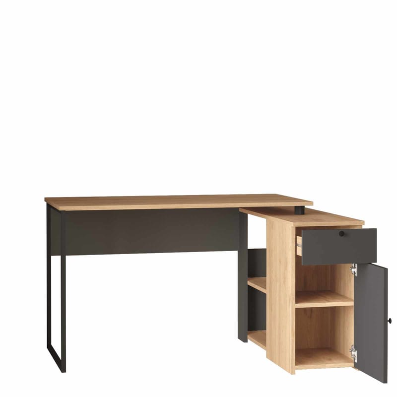Fenvik Skrivbord 129,8x70x90 cm - Naturlig och antracit - Möbler - Bord & matgrupper - Kontorsbord - Skrivbord