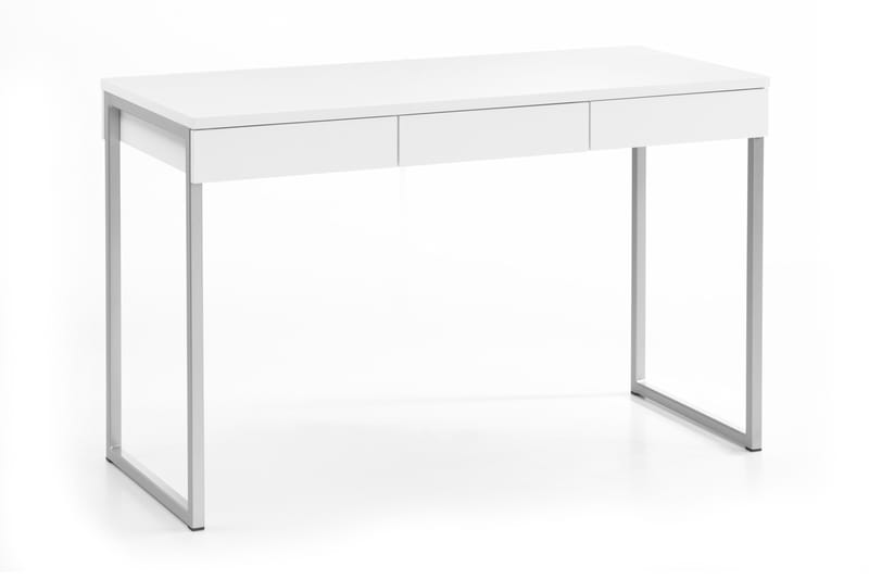 Function Plus Skrivbord 126 cm med Förvaring 3 Lådor - Vit/Krom - Skrivbord