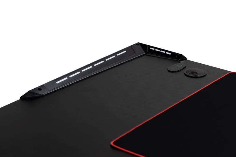 Areni Gamingbord LED-ljus 140 cm med Mugg- & Hörlurshållare - Svart - Gamingbord