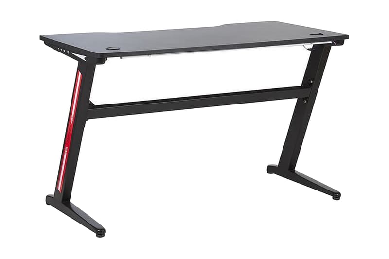 Darfur Gamingbord 120 cm med LED-belysning - Grå/Svart - Möbler - Bord & matgrupper - Kontorsbord - Gamingbord