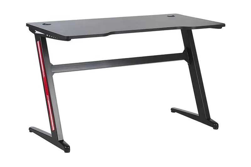 Darfur Gamingbord 120 cm med LED-belysning - Grå/Svart - Möbler - Bord & matgrupper - Kontorsbord - Gamingbord