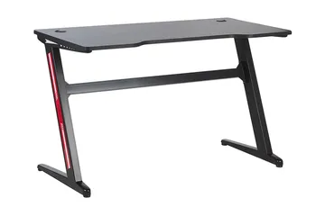 Darfur Gamingbord 120 cm med LED-belysning - Grå/Svart - Möbler - Bord & matgrupper - Kontorsbord - Gamingbord