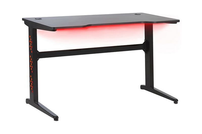 Dexteren Gamingbord 120 cm med LED-belysning - Svart/Svart - Möbler - Bord & matgrupper - Kontorsbord - Gamingbord