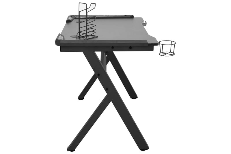 Gamingskrivbord LED med Y-formade ben svart 110x60x75 cm - Svart - Möbler - Bord & matgrupper - Kontorsbord - Gamingbord