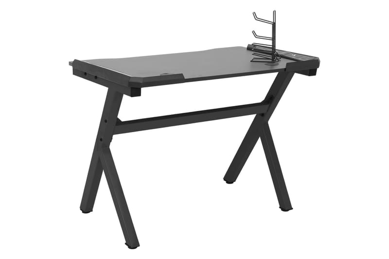 Gamingskrivbord LED med Y-formade ben svart 110x60x75 cm - Svart - Möbler - Bord & matgrupper - Kontorsbord - Gamingbord