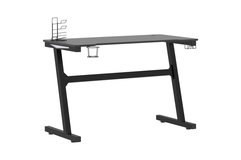 Gamingskrivbord LED med Z-formade ben svart 110x60x75 cm - Svart - Möbler - Bord & matgrupper - Kontorsbord - Gamingbord