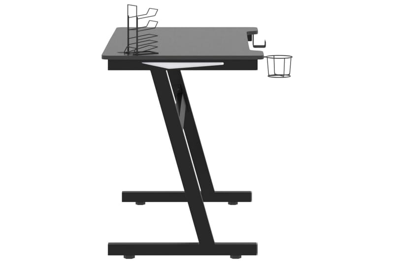 Gamingskrivbord LED med Z-formade ben svart 110x60x75 cm - Svart - Möbler - Bord & matgrupper - Kontorsbord - Gamingbord