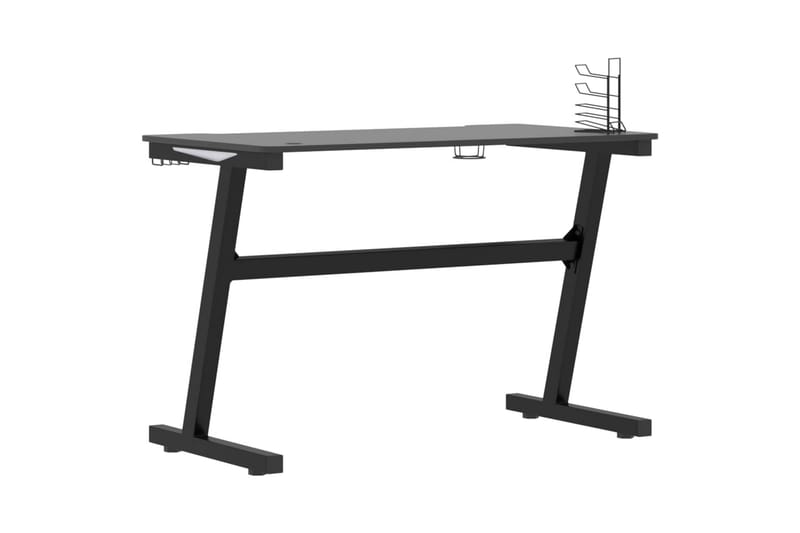 Gamingskrivbord LED med Z-formade ben svart 110x60x75 cm - Svart - Möbler - Bord & matgrupper - Kontorsbord - Gamingbord