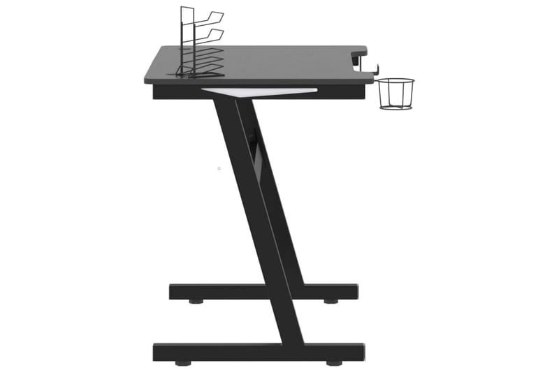 Gamingskrivbord LED med Z-formade ben svart 90x60x75 cm - Svart - Möbler - Bord & matgrupper - Kontorsbord - Gamingbord