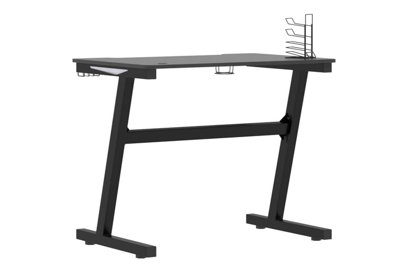 Gamingskrivbord LED med Z-formade ben svart 90x60x75 cm - Svart - Möbler - Bord & matgrupper - Kontorsbord - Gamingbord