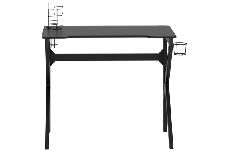 Gamingskrivbord med K-formade ben svart 90x60x75 cm - Svart - Möbler - Bord & matgrupper - Kontorsbord - Gamingbord