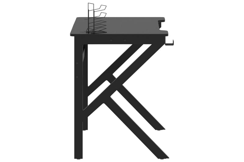 Gamingskrivbord med K-formade ben svart 90x60x75 cm - Svart - Möbler - Bord & matgrupper - Kontorsbord - Gamingbord