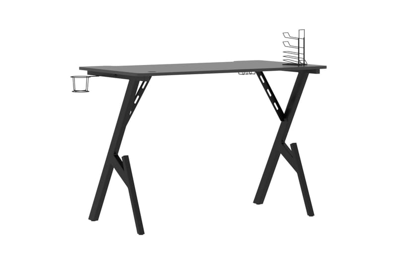 Gamingskrivbord med Y-formade ben svart 110x60x75 cm - Svart - Gamingbord