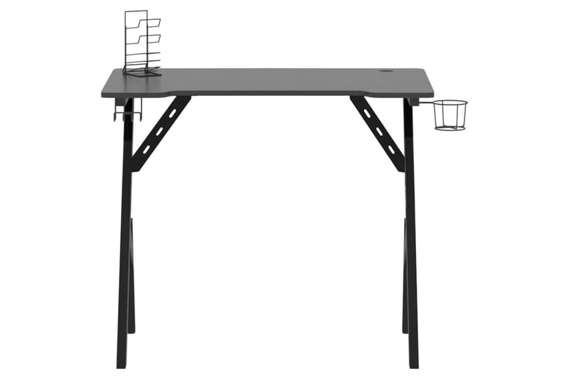 Gamingskrivbord med Y-formade ben svart 90x60x75 cm - Svart - Möbler - Bord & matgrupper - Kontorsbord - Gamingbord