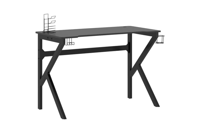 Gamingskrivbord med K-formade ben svart 110x60x75 cm - Svart - Möbler - Bord & matgrupper - Kontorsbord - Gamingbord