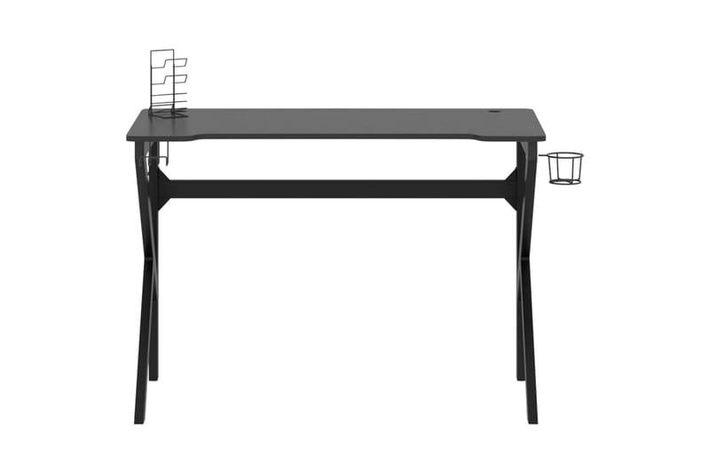 Gamingskrivbord med K-formade ben svart 110x60x75 cm - Svart - Möbler - Bord & matgrupper - Kontorsbord - Gamingbord