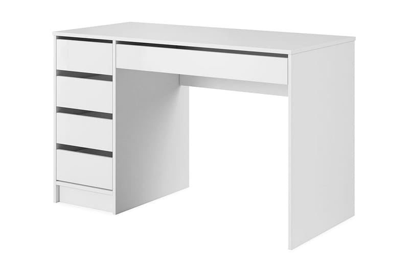 Harland Skrivbord 120 cm med Förvaring 5 Lådor - Vit - Skrivbord