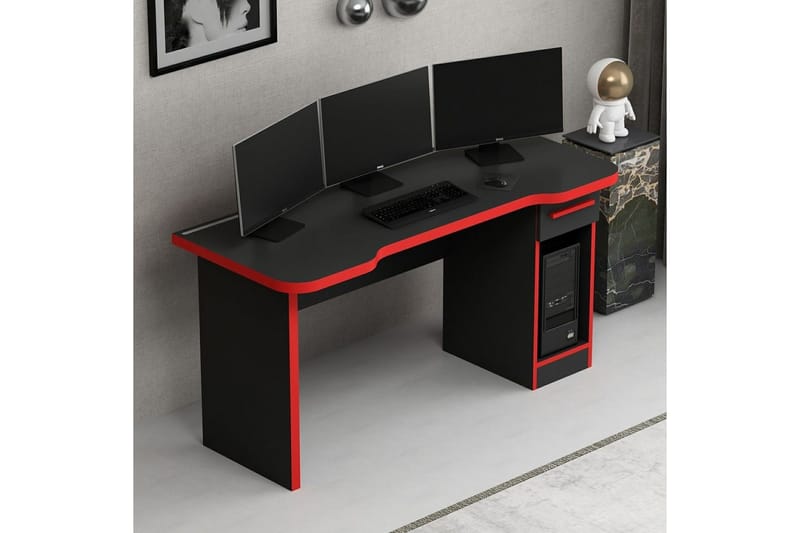 Hind Gamingbord 150x60 cm - Svart/Röd - Möbler - Bord & matgrupper - Kontorsbord - Gamingbord