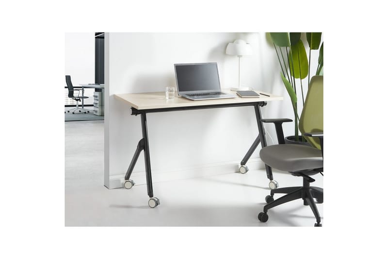 Hopfällbart skrivbord Bendi Ljus trä/svart, 120x60x75 cm - Ljus trä/svart, 120x60x75 cm - Möbler - Bord & matgrupper - Kontorsbord - Skrivbord