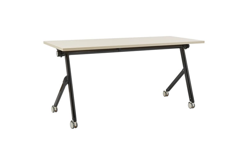 Hopfällbart skrivbord Bendi Ljus trä/svart, 160x60x75 cm - Ljus trä/svart, 160x60x75 cm - Möbler - Bord & matgrupper - Kontorsbord - Skrivbord