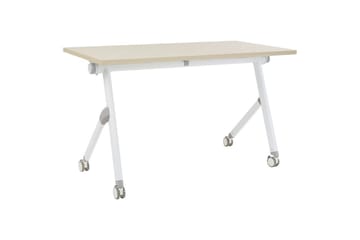 Hopfällbart skrivbord Bendi Ljus trä/vit, 120x60x75 cm