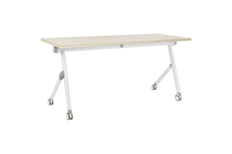 Hopfällbart skrivbord Bendi Ljus trä/vit, 160x60x75 cm - Ljus trä/vit, 160x60x75 cm - Möbler - Bord & matgrupper - Kontorsbord - Skrivbord