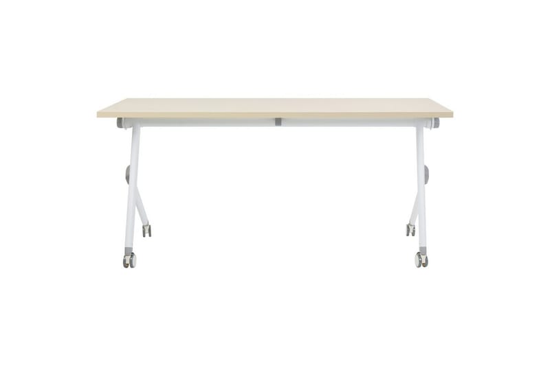 Hopfällbart skrivbord Bendi Ljus trä/vit, 160x60x75 cm - Ljus trä/vit, 160x60x75 cm - Möbler - Bord & matgrupper - Kontorsbord - Skrivbord