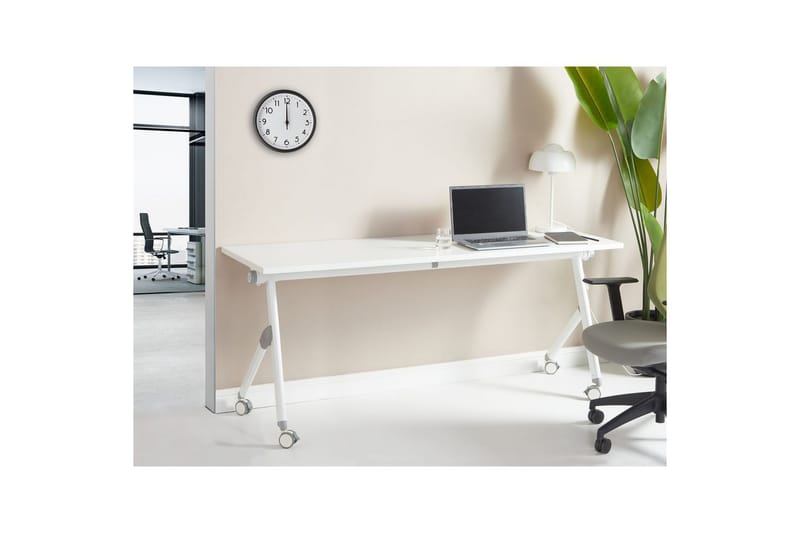 Hopfällbart skrivbord Bendi Vit, 180x60x75 cm - Vit, 180x60x75 cm - Möbler - Bord & matgrupper - Kontorsbord - Skrivbord
