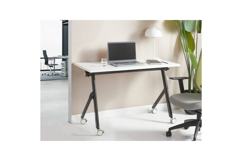 Hopfällbart skrivbord Bendi Vit/Svart, 120x60x75 cm - Vit/Svart, 120x60x75 cm - Möbler - Bord & matgrupper - Kontorsbord - Skrivbord