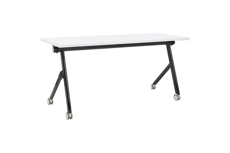 Hopfällbart skrivbord Bendi Vit/Svart, 160x60x75 cm - Vit/Svart, 160x60x75 cm - Möbler - Bord & matgrupper - Kontorsbord - Skrivbord