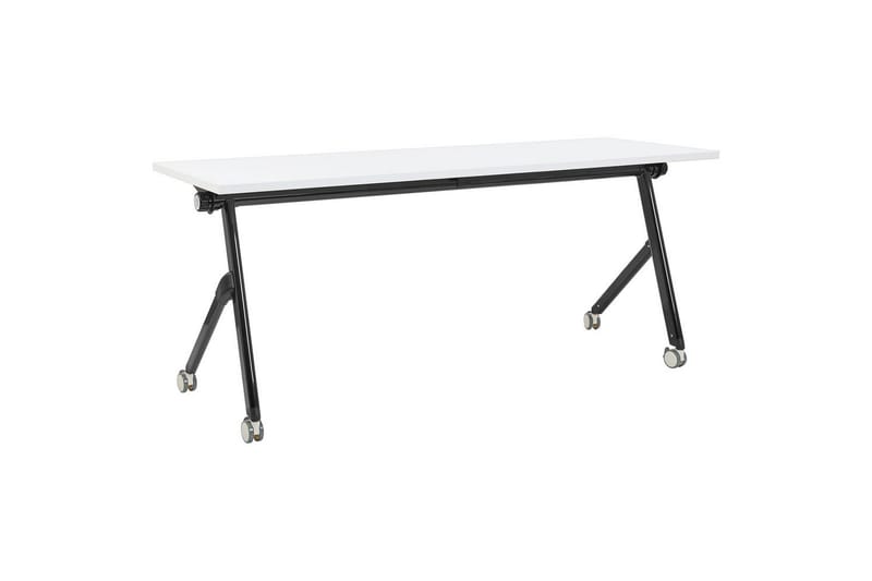 Hopfällbart skrivbord Bendi Vit/Svart, 180x60x75 cm - Vit/Svart, 180x60x75 cm - Möbler - Bord & matgrupper - Kontorsbord - Skrivbord