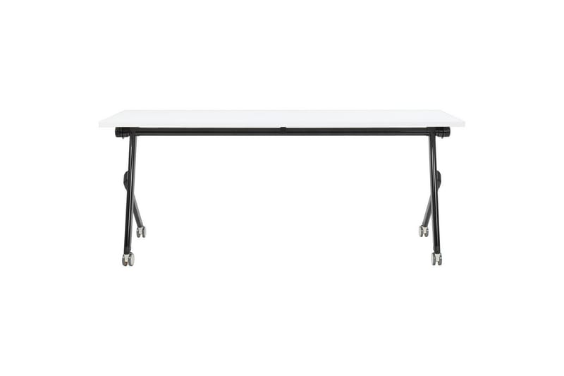 Hopfällbart skrivbord Bendi Vit/Svart, 180x60x75 cm - Vit/Svart, 180x60x75 cm - Möbler - Bord & matgrupper - Kontorsbord - Skrivbord