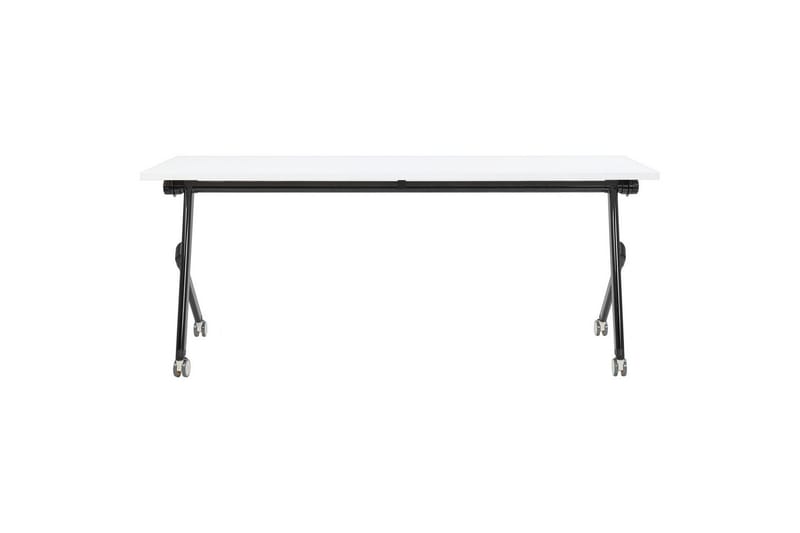 Hopfällbart skrivbord Bendi Vit/Svart, 180x60x75 cm - Vit/Svart, 180x60x75 cm - Möbler - Bord & matgrupper - Kontorsbord - Skrivbord