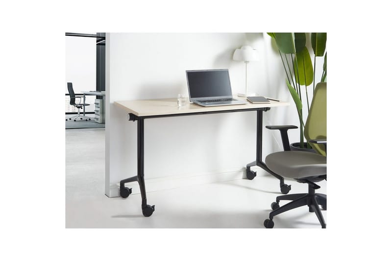Hopfällbart skrivbord Cavi Ljus trä/svart, 120x60x75 cm - Ljus trä/svart, 120x60x75 cm - Möbler - Bord & matgrupper - Kontorsbord - Skrivbord