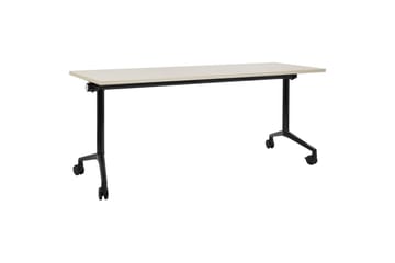 Hopfällbart skrivbord Cavi Ljus trä/svart, 180x60x75 cm