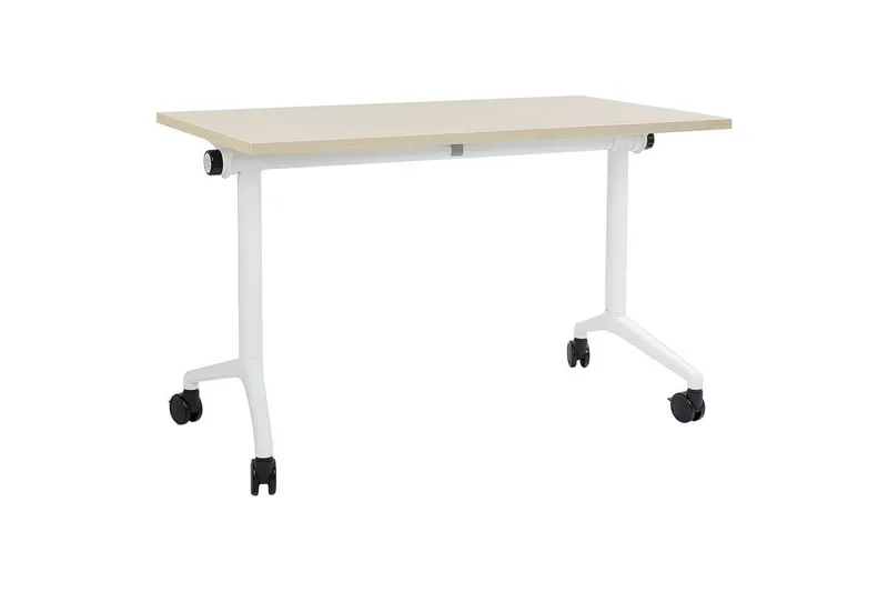 Hopfällbart skrivbord Cavi Ljus trä/vit, 120x60x75 cm, Ljus trä/vit, 120x60x75 cm